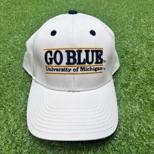 Michigan Wolverines Go Blue "The Game" Retro Script Embroidered Snapback Cap NWT